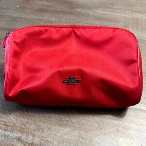 Red Coach nylon cosmetic bag NWOT